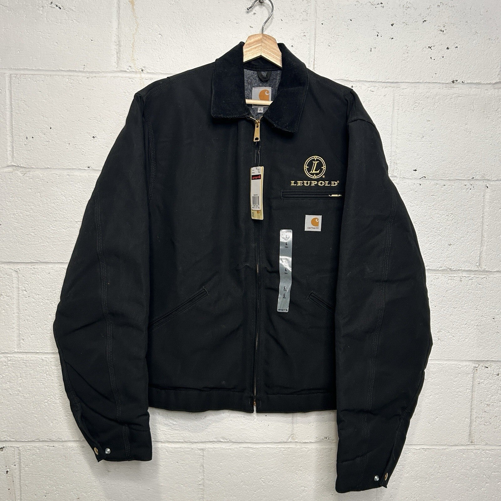 Y2K Carhartt Blanket-Lined Detroit Jacket “Black” Leupold J001 BLK Men’s LT New