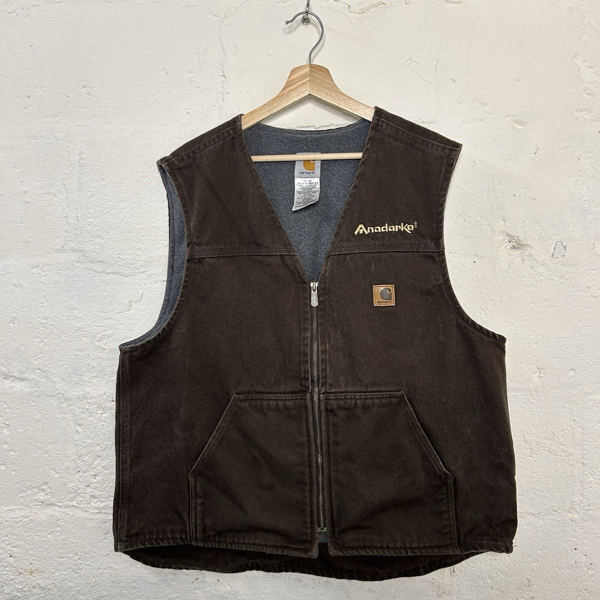 Vintage Carhartt Fleece-Lined Rugged Vest “Dark Brown” V19 DKB Men’s X-Large