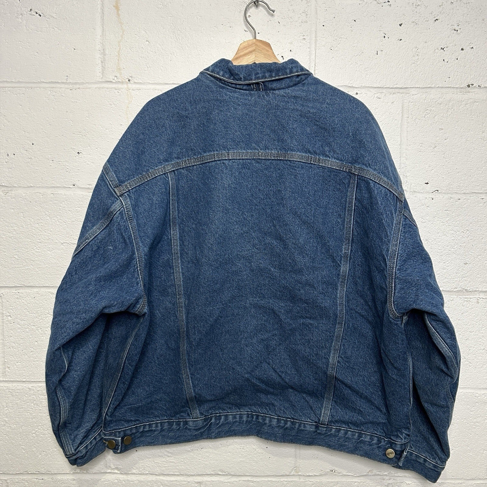 Vintage Carhartt Blanket-Lined Denim Trucker Jacket “Darkstone” J11DST Men’s XL