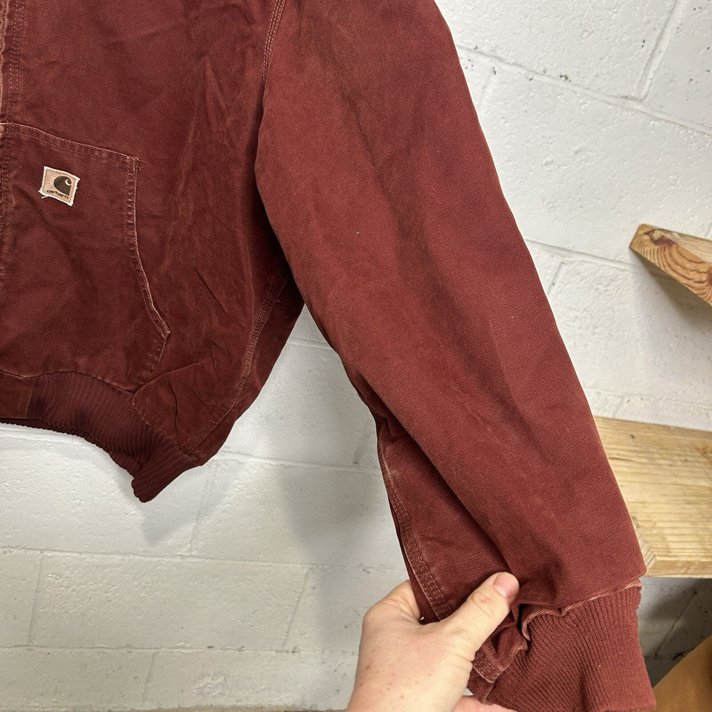 Vintage Carhartt Quilted Hooded Active Jacket “Clay Red” J130 CLY Men’s X-Large