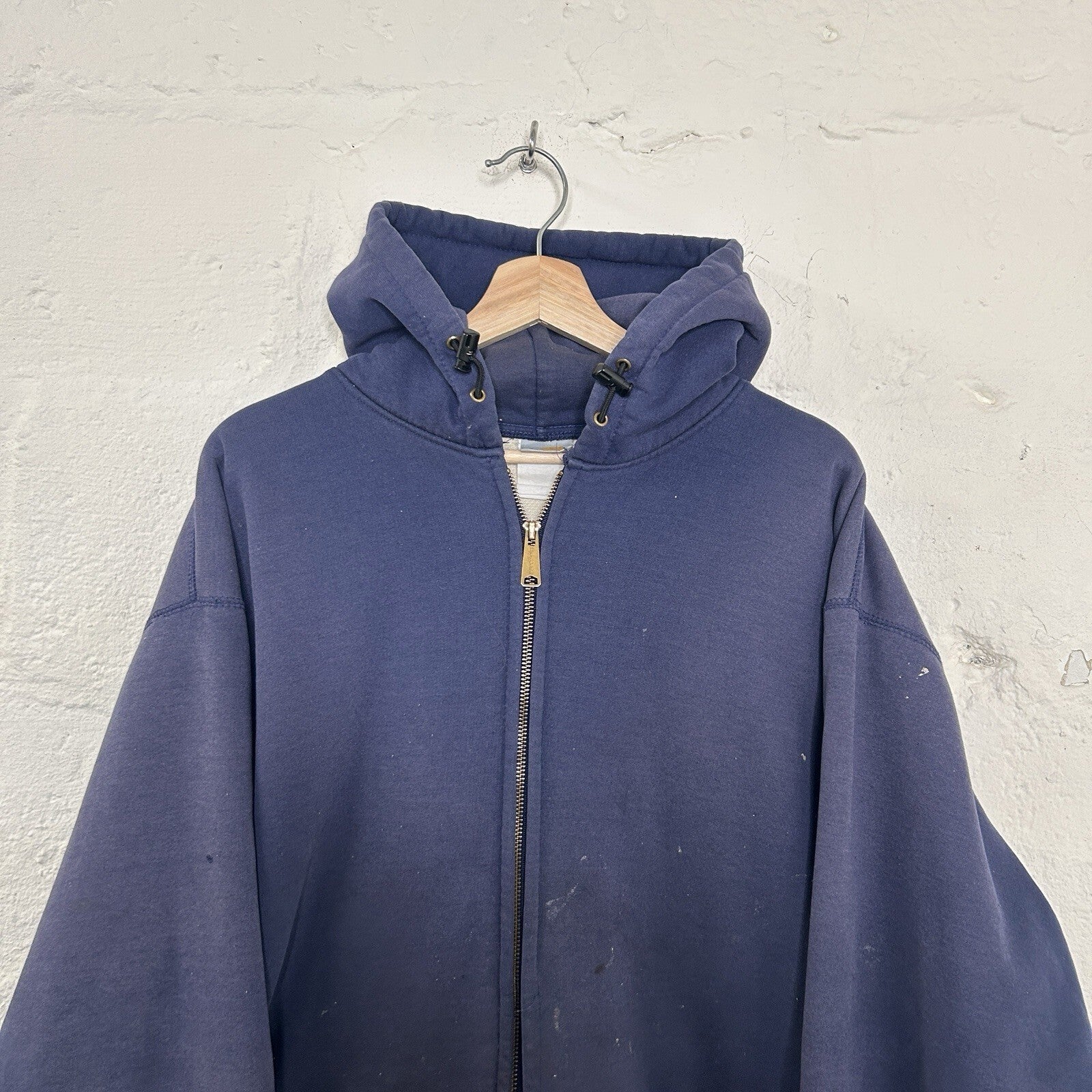 Vintage Carhartt Thermal-Lined Zip-Up Hoodie “Navy Blue” K129 NVY Men’s X-Large