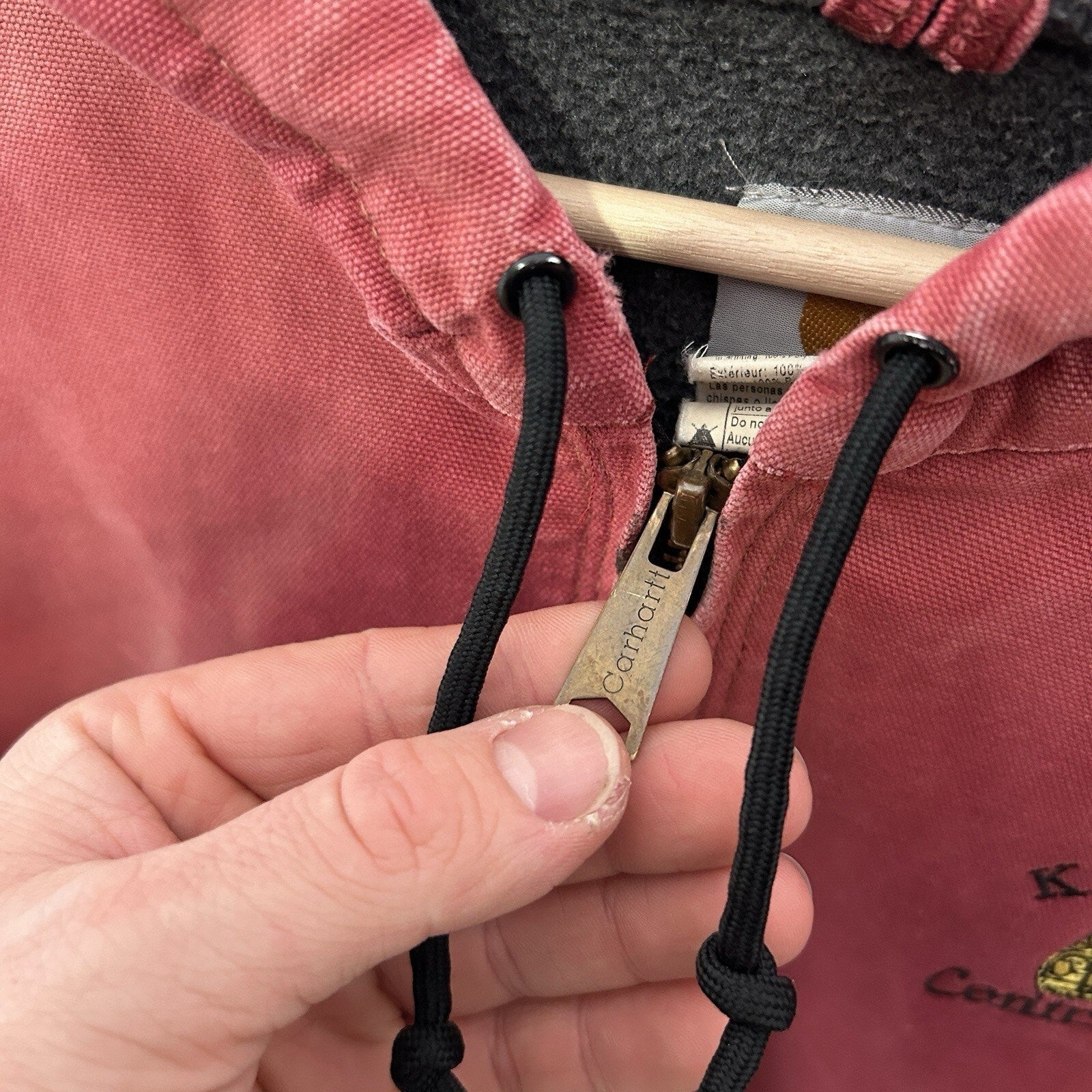 Vintage Carhartt Fleece-Lined Active Jacket “Dark Red” J158 DKR