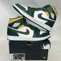 Nike Air Jordan 1 Mid Retro “Sonics/White Green Yellow” 554724-371 Men’s 8 Worn