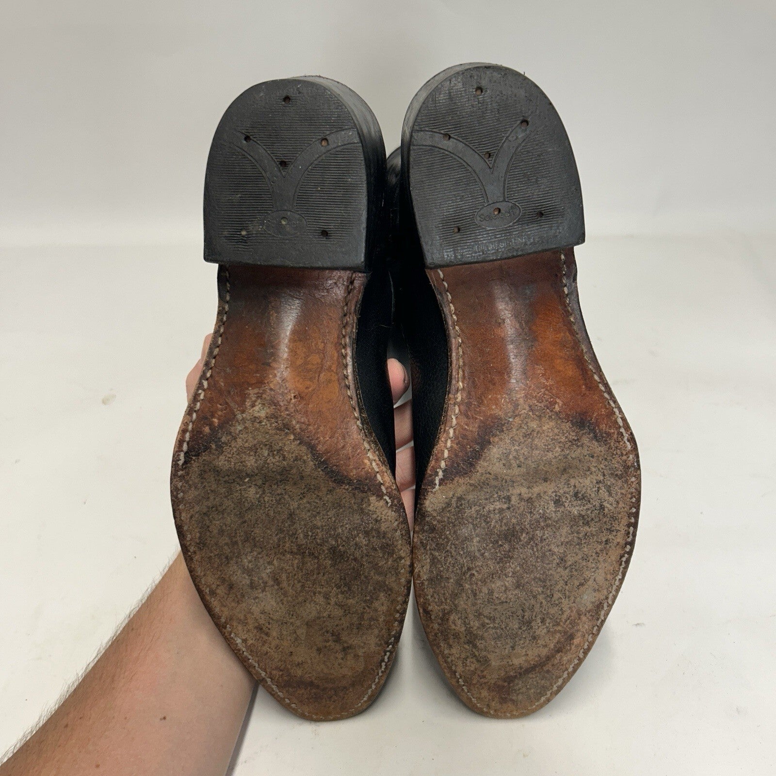 Vintage Abilene Cowhide Western Cowboy Boots “Black” Men’s 11.5D