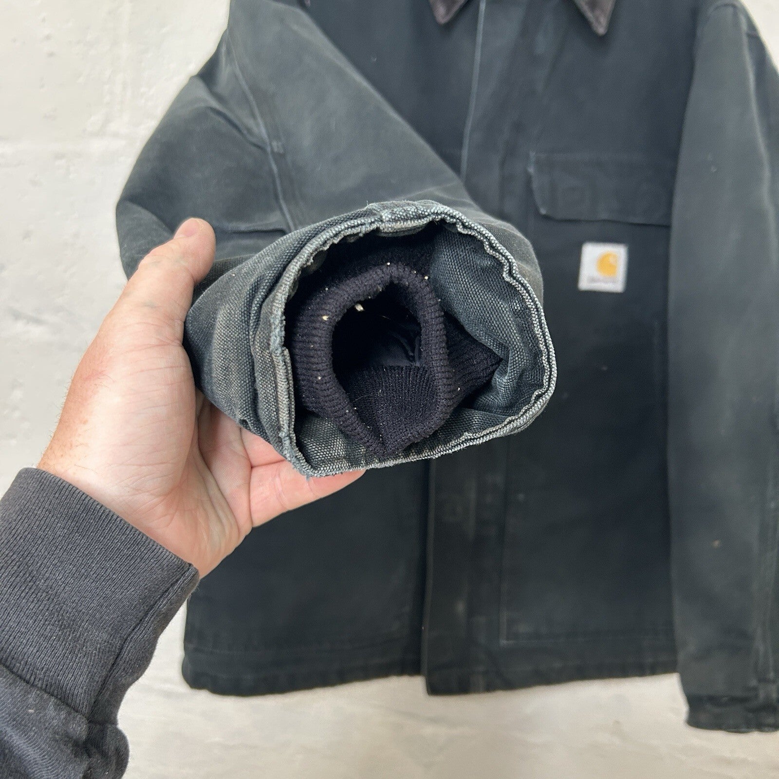 Vintage Carhartt Quilted Artic Jacket “Black” C03 BLK Men’s 42/Large Worn