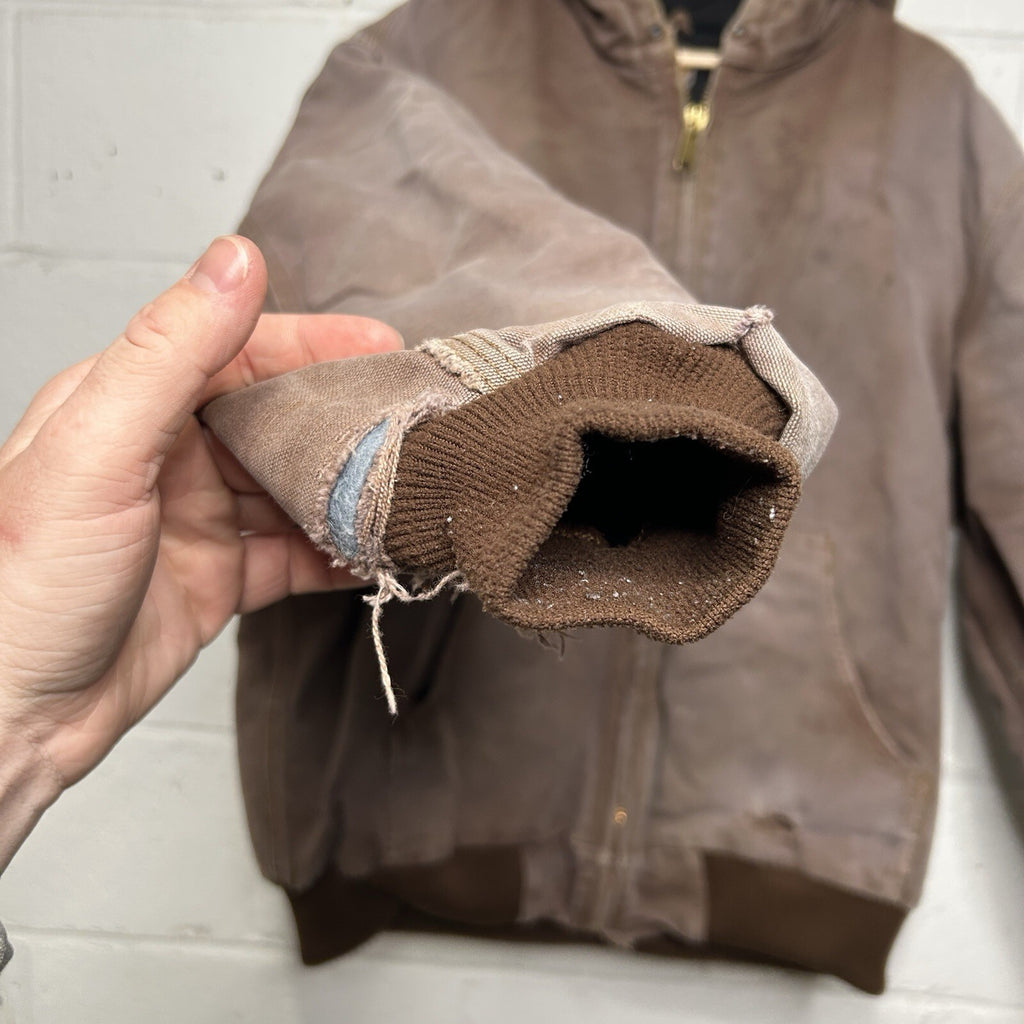 Vintage Dyed Carhartt Quilted Hooded Active Jacket “Brown” J140 BRN Men’s Large
