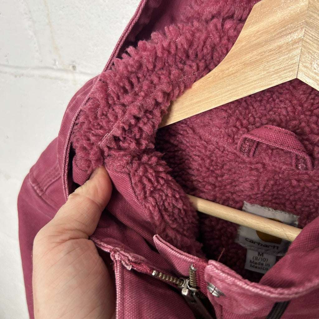 Y2K Carhartt Sherpa-Lined Sandstone Berkley Jacket “Merlot” 100657-648 Women’s M