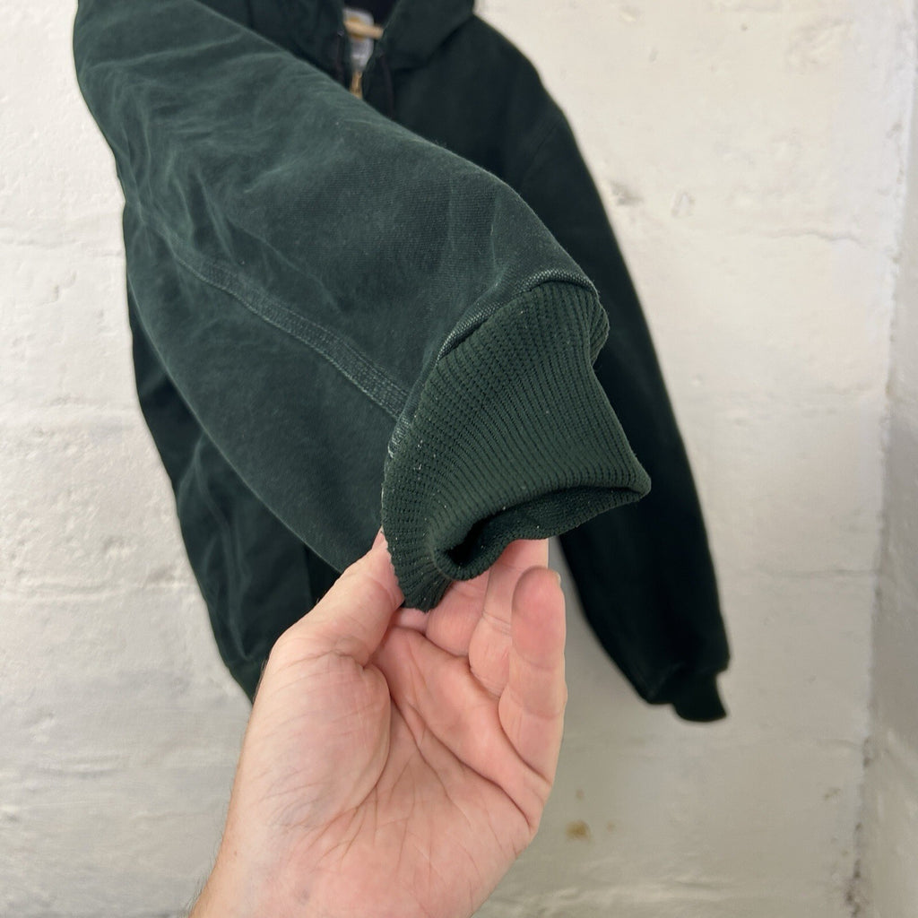 Vintage Carhartt Mesh-Lined Hooded Active Jacket “Spruce Green” J168 SPC Men’s L