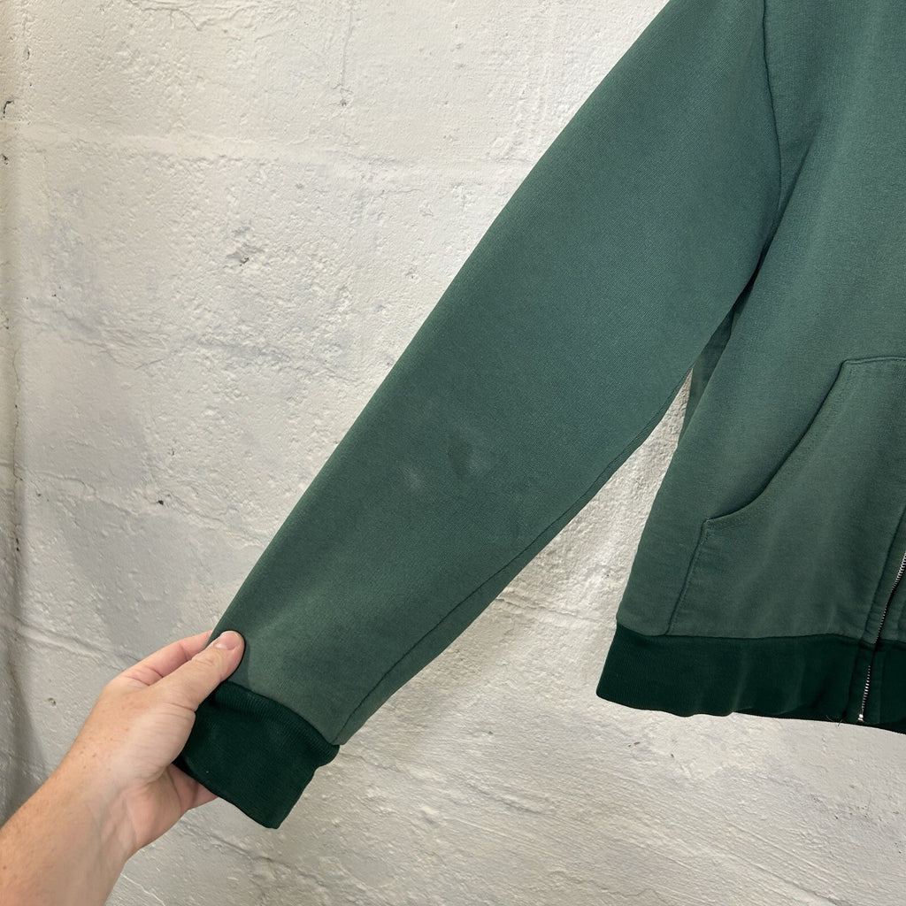 Vintage Faded Carhartt Thermal-Lined Zip Hoodie “Forest Green” 868 Men’s Small