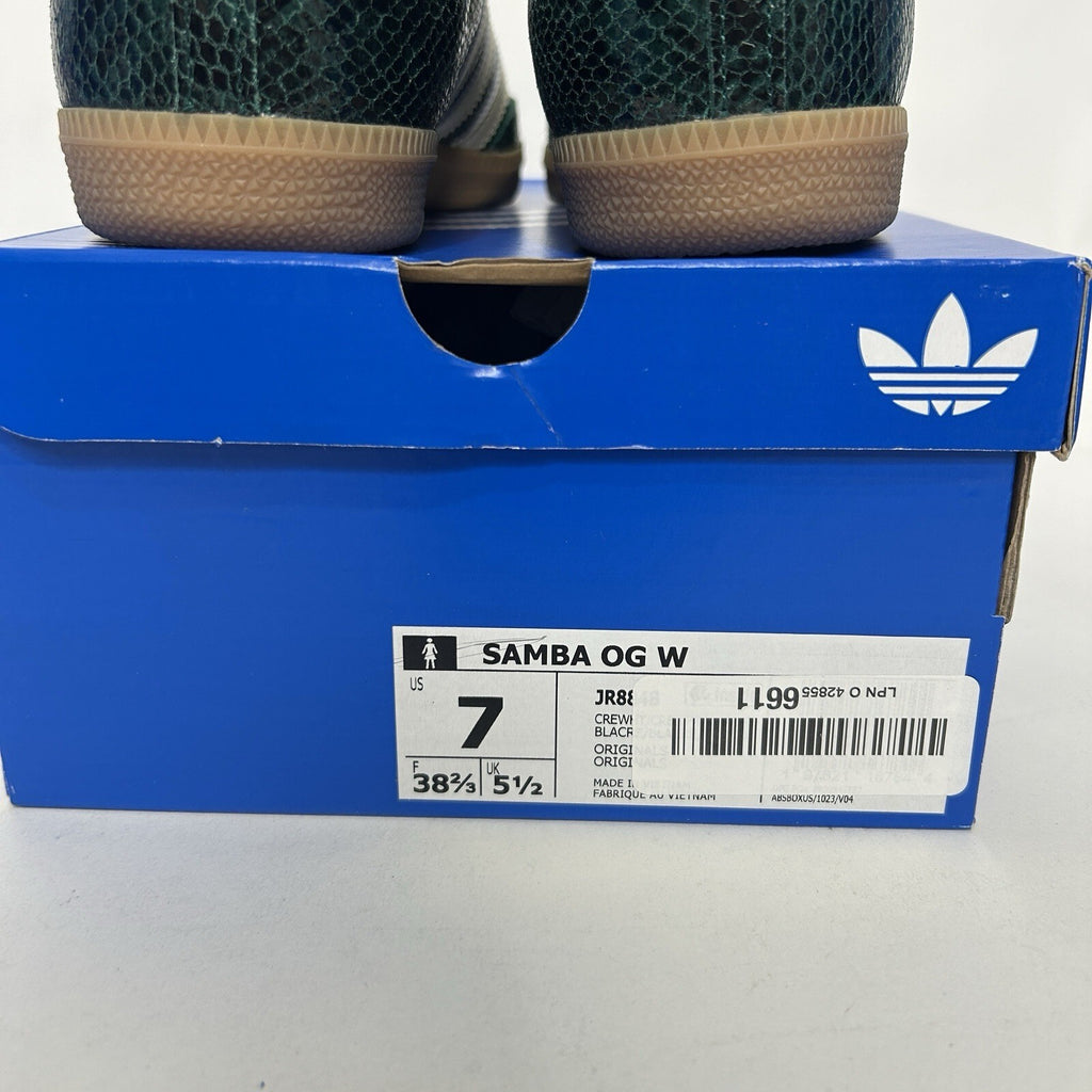 adidas Samba OG Snakeskin Pack - “Collegiate Green” JR8848 Women’s 7 New