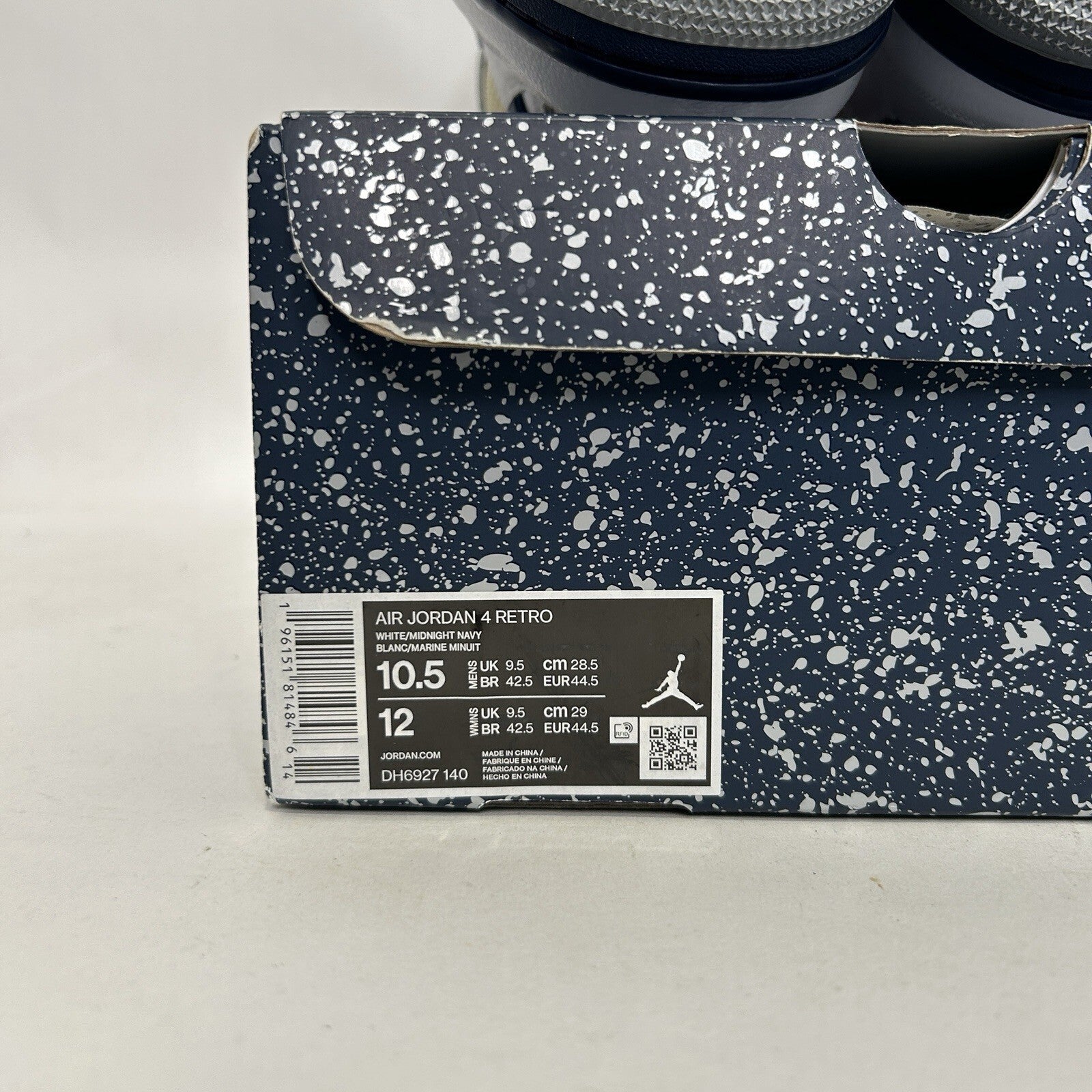 Nike Air Jordan 4 Retro “Midnight Navy” 2022 DH6927-140 Men’s 10.5 New