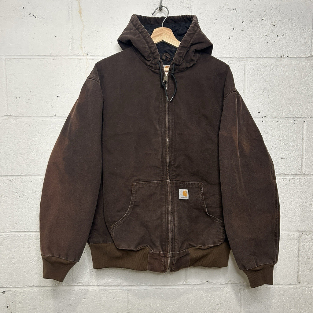 Y2K Carhartt Quilted Hooded Active Jacket “Dark Brown” WJ130 DKB Women’s XL