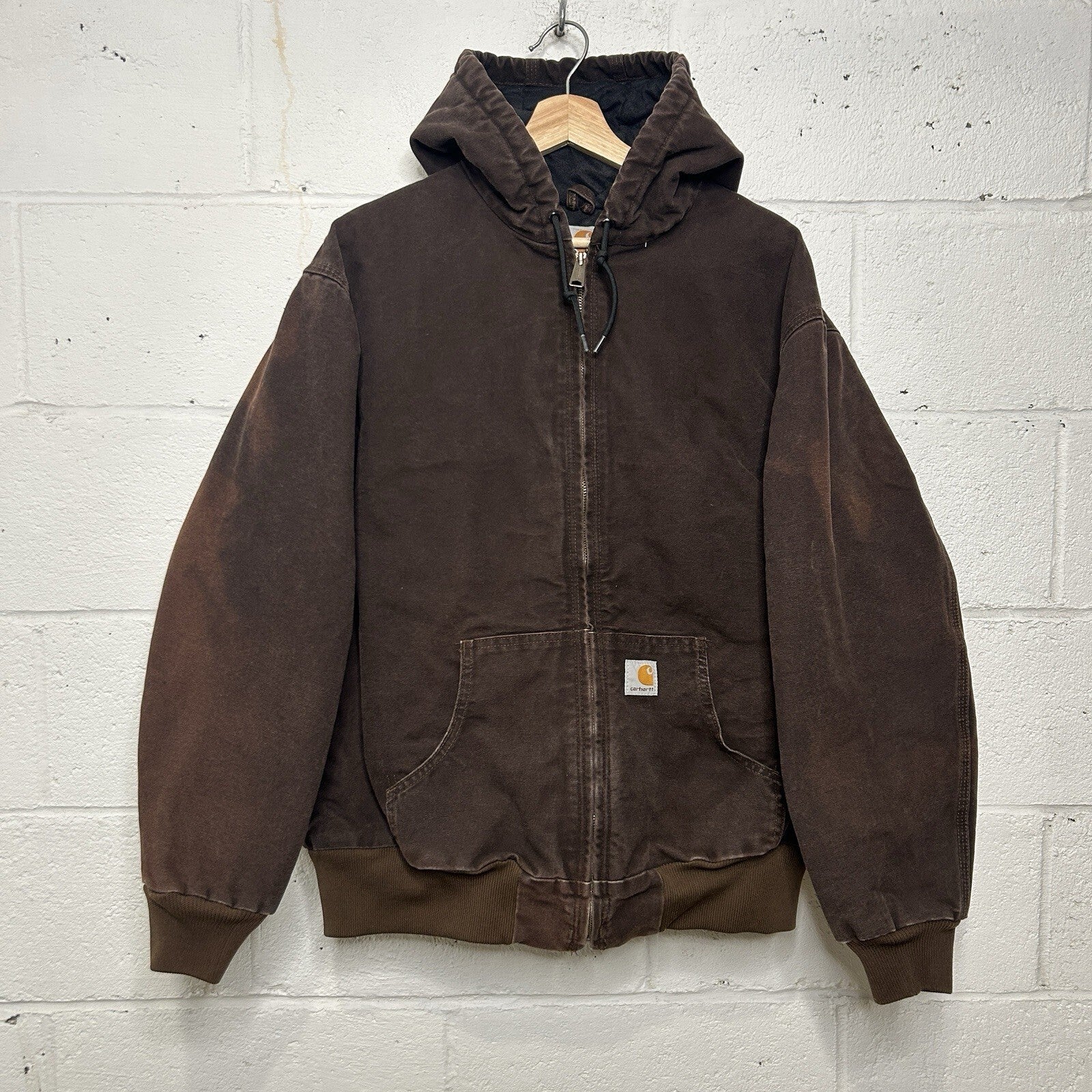 Y2K Carhartt Quilted Hooded Active Jacket “Dark Brown” WJ130 DKB Women’s XL