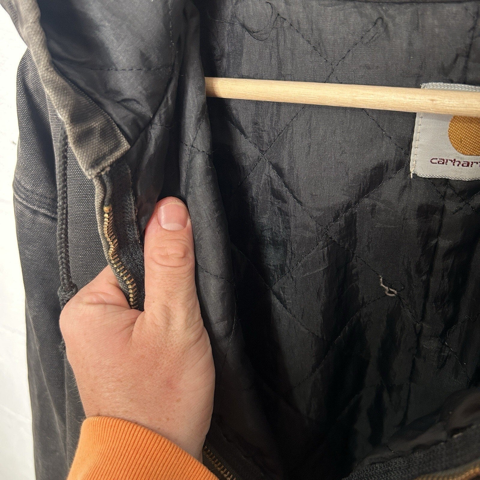 Vintage Carhartt Quilted Hooded Active Jacket “Onyx” J06 ONX