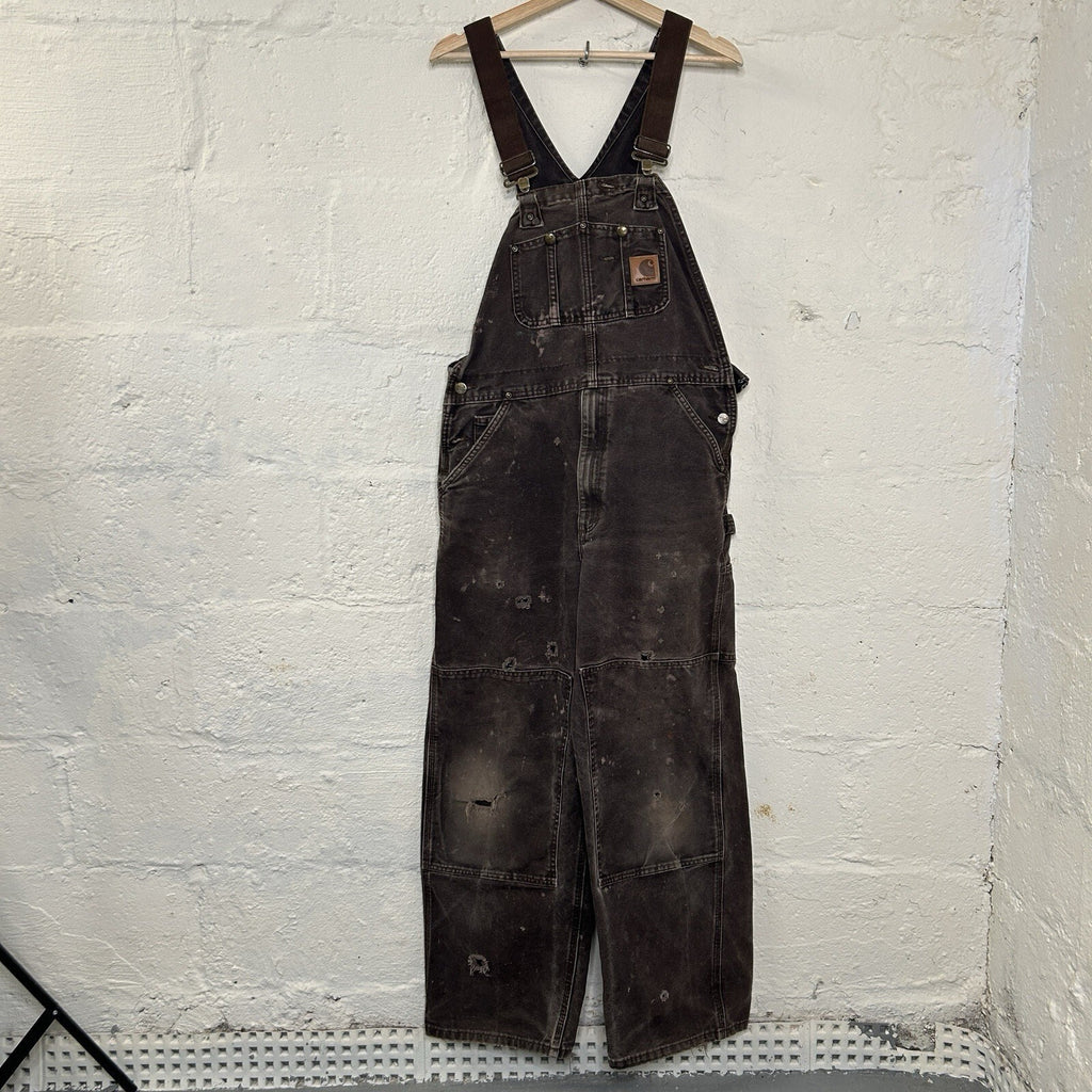 Vintage Carhartt Sandstone DoubleKnee Overalls “Dark Brown”