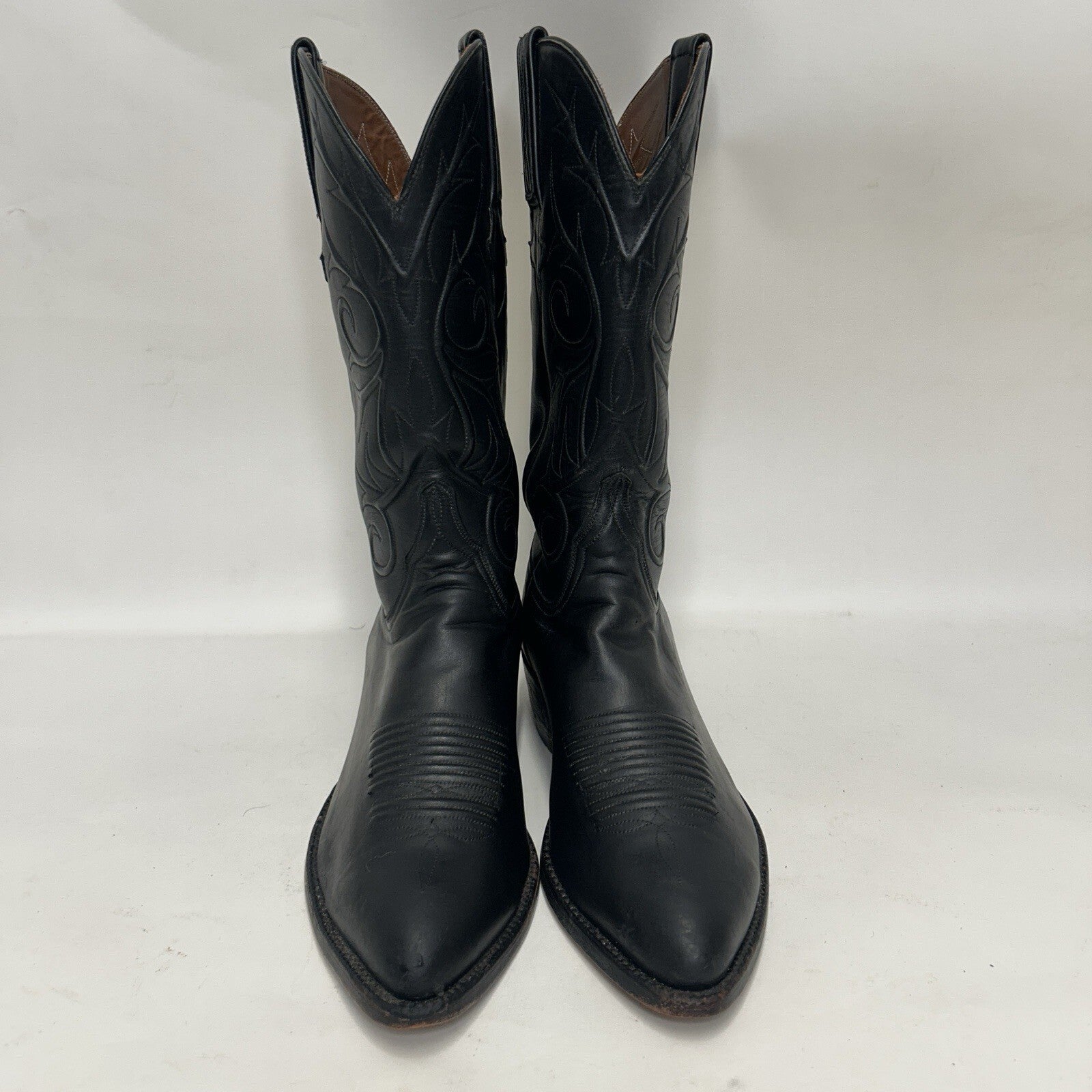 Lucchese Handmade Classics Goatskin Vines Cowboy Boots “Black” L1309 Men’s 8.5D