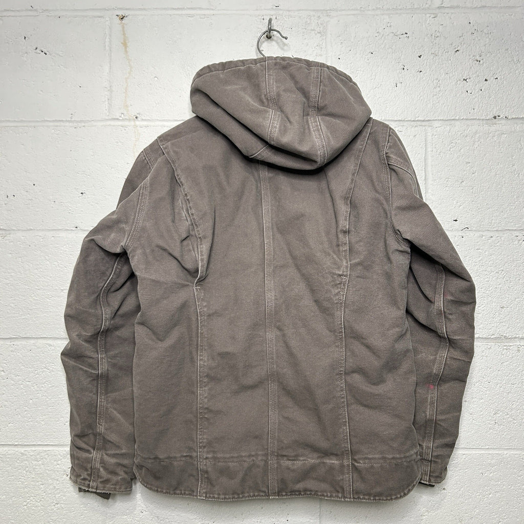 Carhartt Sherpa-Lined Hooded Detroit Jacket “Taupe Grey”