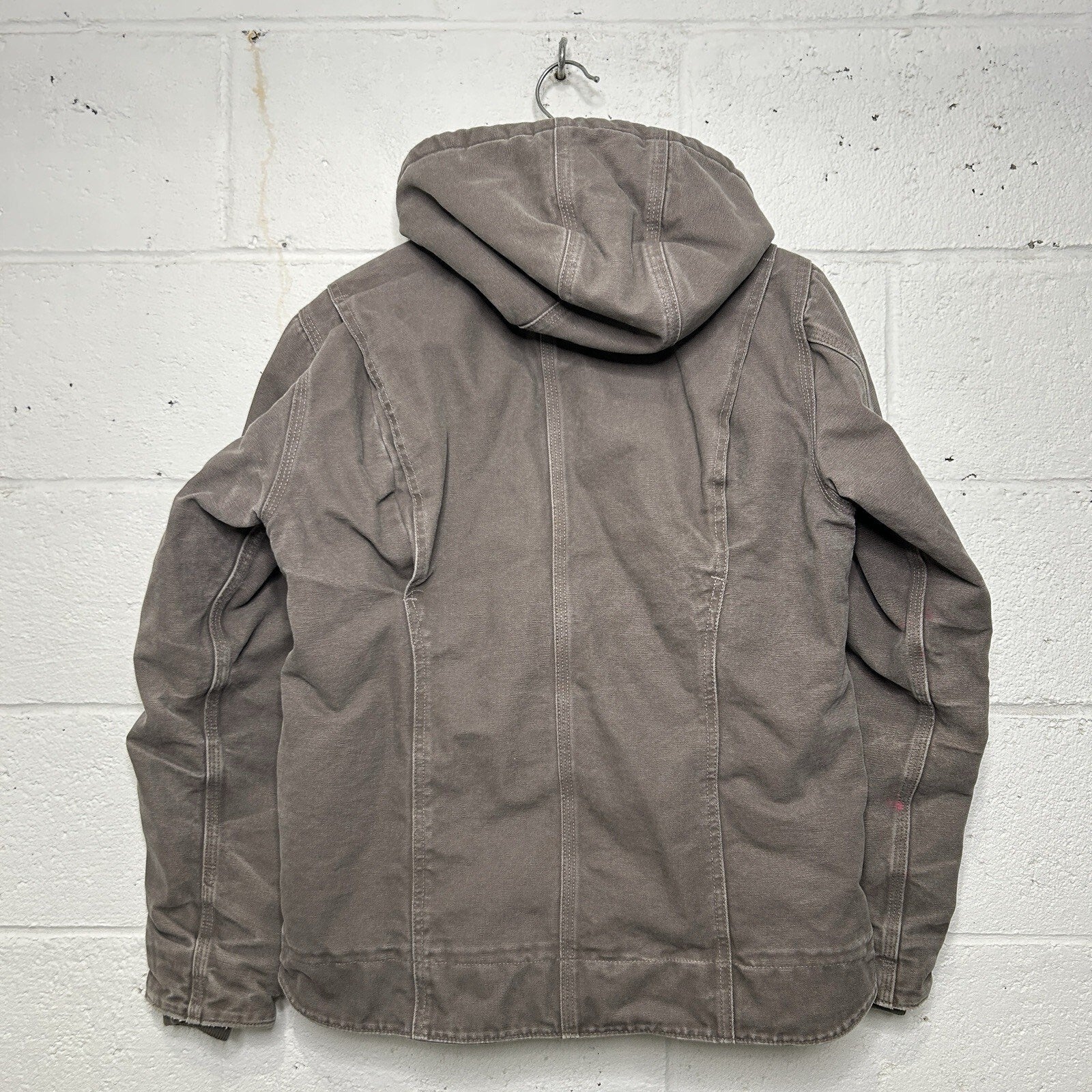 Carhartt Sherpa-Lined Hooded Detroit Jacket “Taupe Grey”