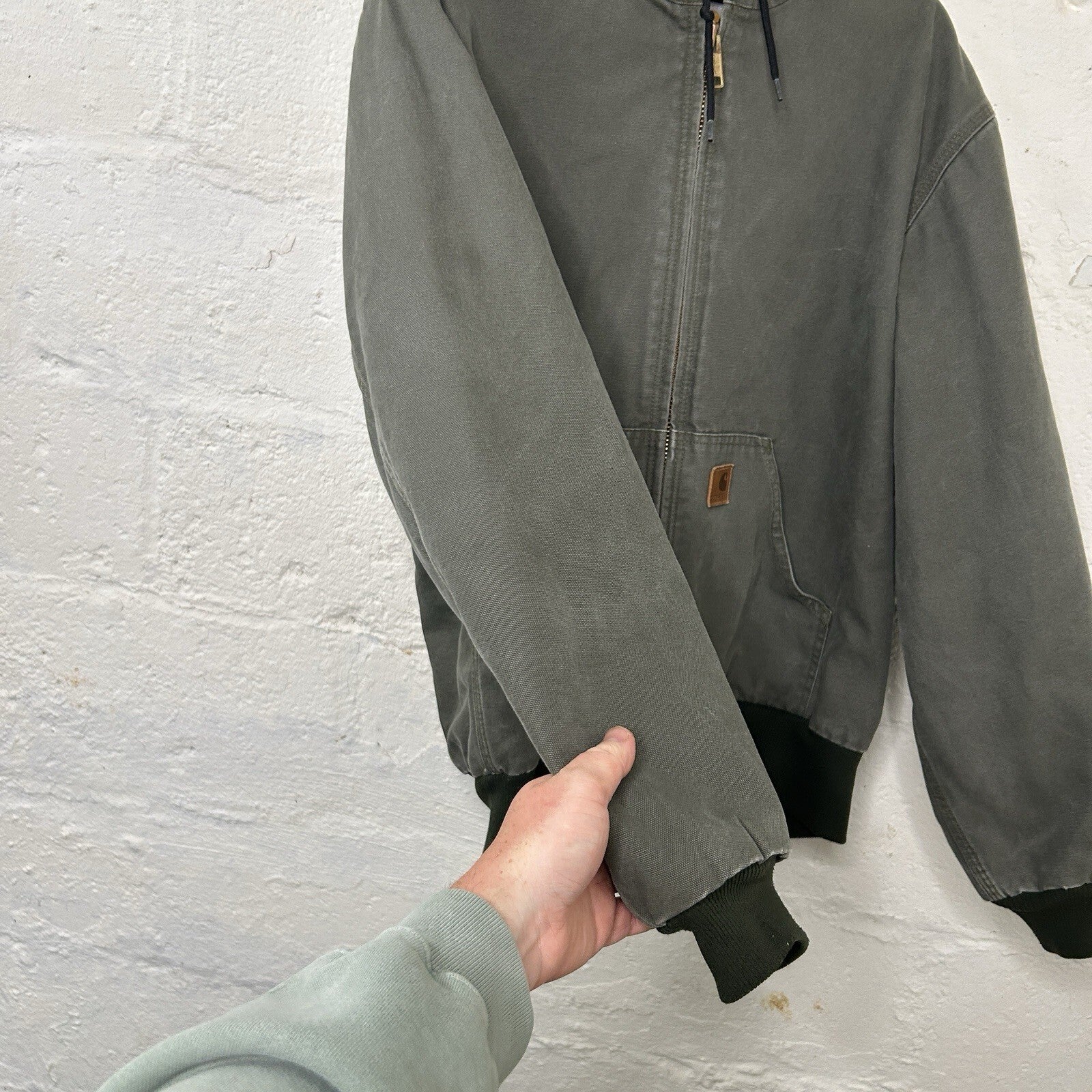Vintage Carhartt Quilted Hooded Active Jacket “Moss Green” J280 MOS Men’s Medium