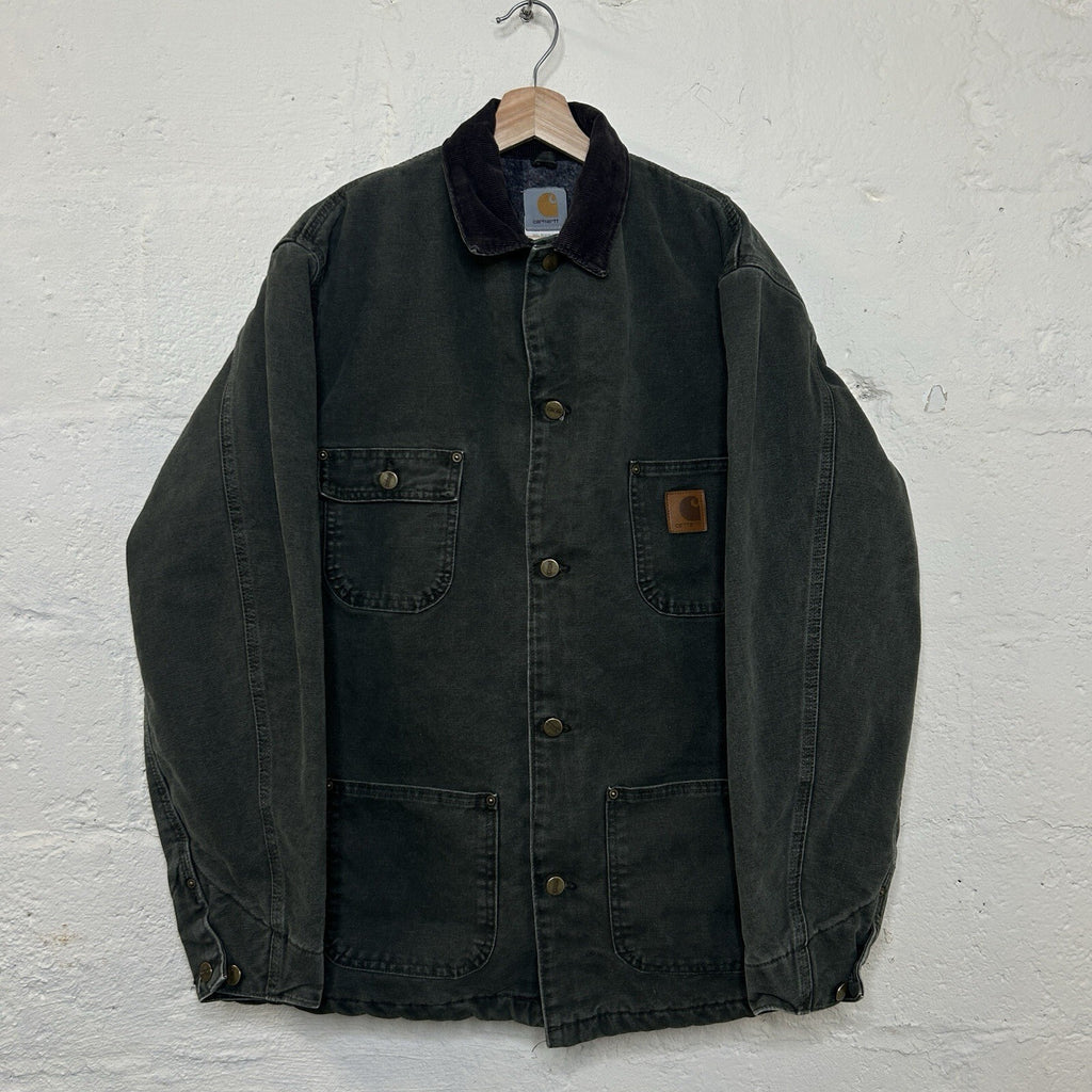 Vintage Carhartt Blanket-Lined Chore Coat “Moss Green” C02 MOS Men’s Large