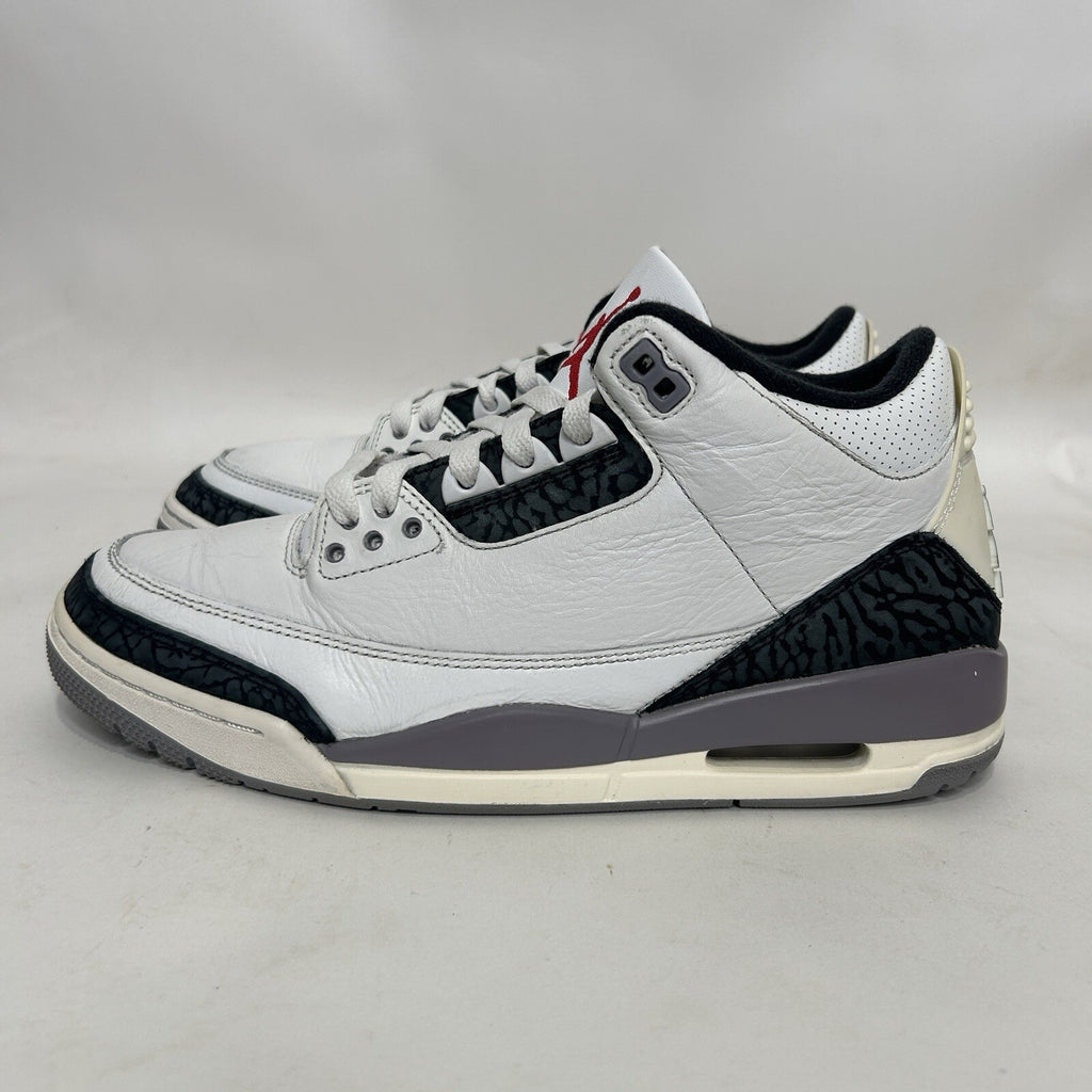 Nike Air Jordan 3 Retro “Cement Grey Summit White Fire Red” CT8532-106 Men’s 9.5