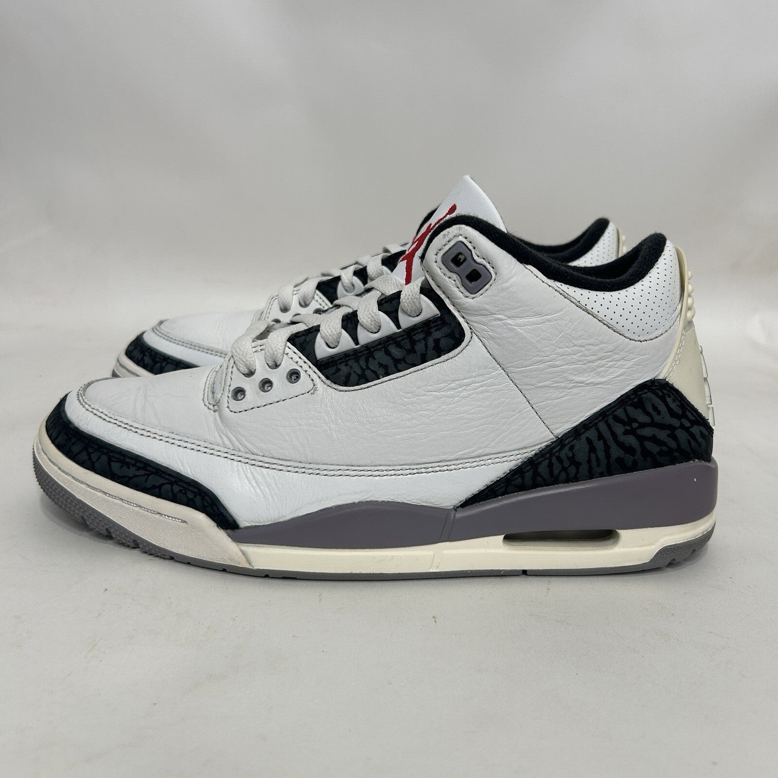 Nike Air Jordan 3 Retro “Cement Grey Summit White Fire Red” CT8532-106 Men’s 9.5