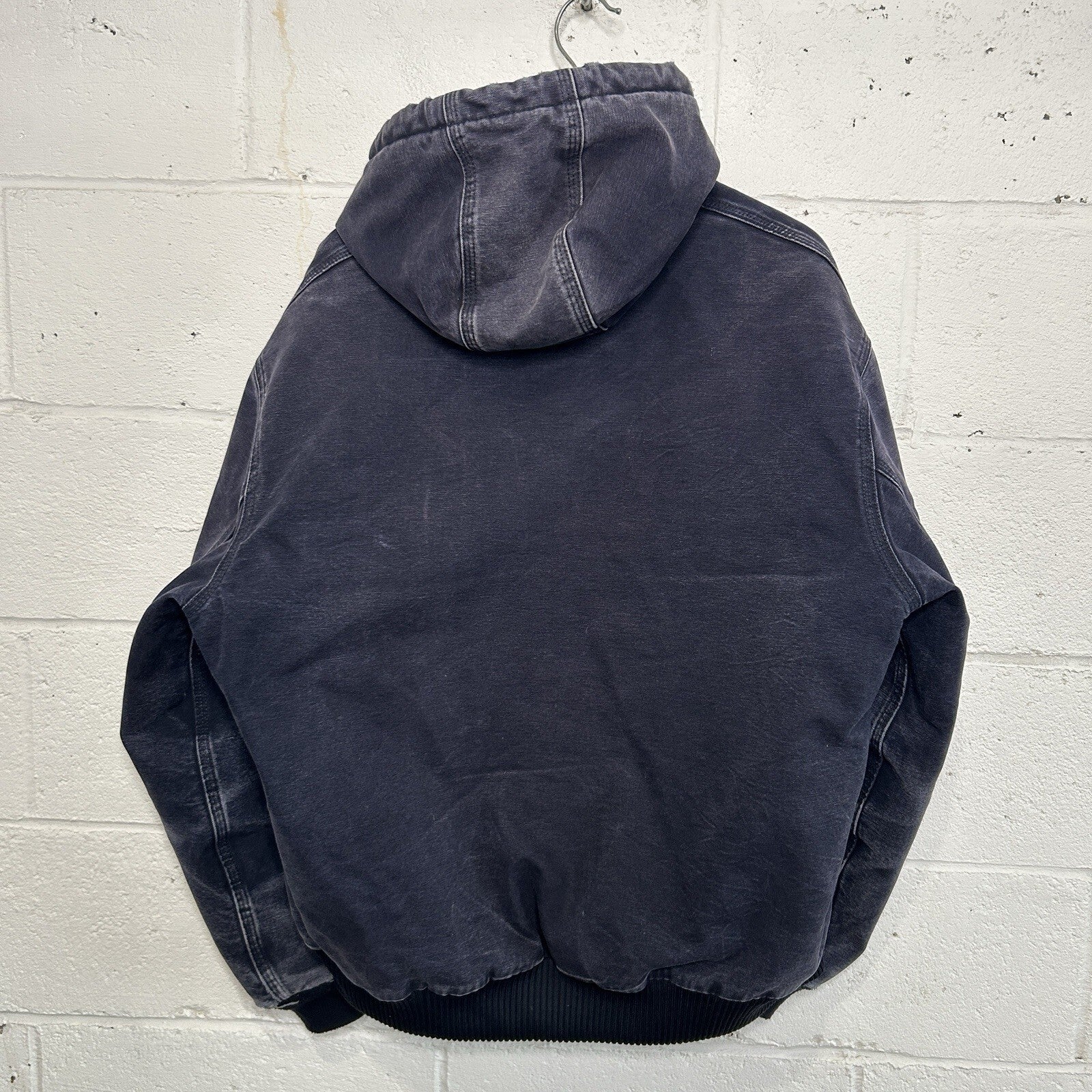 Vintage Carhartt Hooded Active Jacket “Midnight Blue” J130 MDT Men’s Large