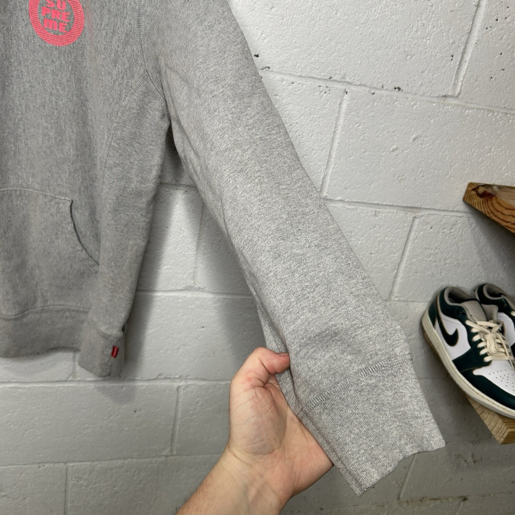 Supreme Disrupt Sweatshirt Hoodie “Grey Pink” SS15 Men’s Medium