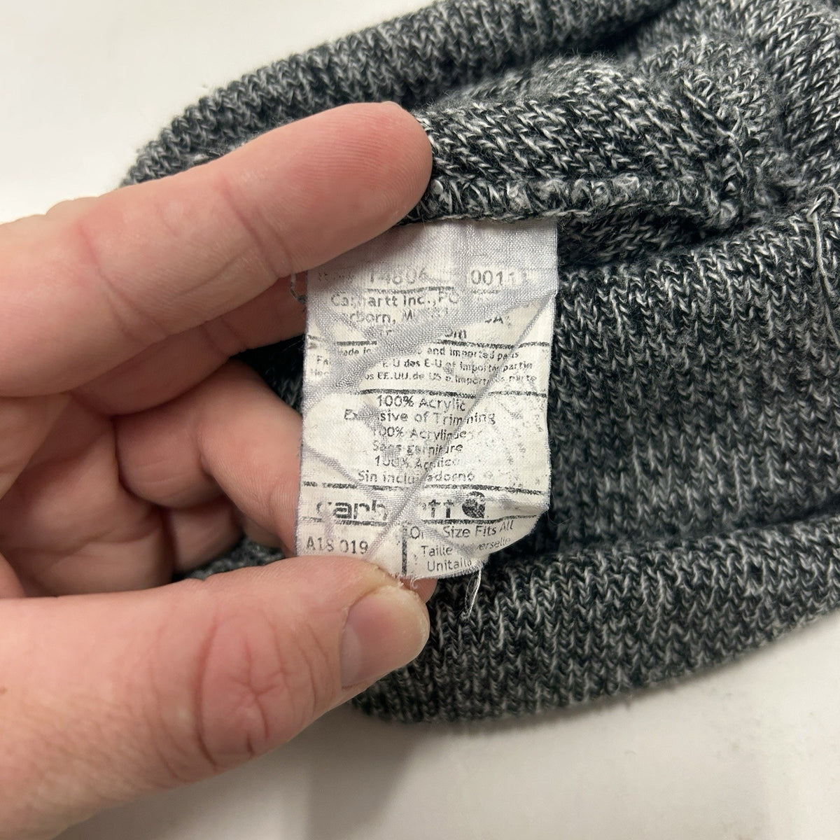 Carhartt Unisex Acrylic Knit Beanie “Heather Grey” A18 019
