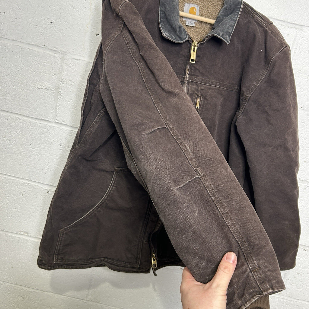 Vintage Carhartt Sherpa-Lined Ridge Jacket “Dark Brown” C61 DKB Men’s Medium