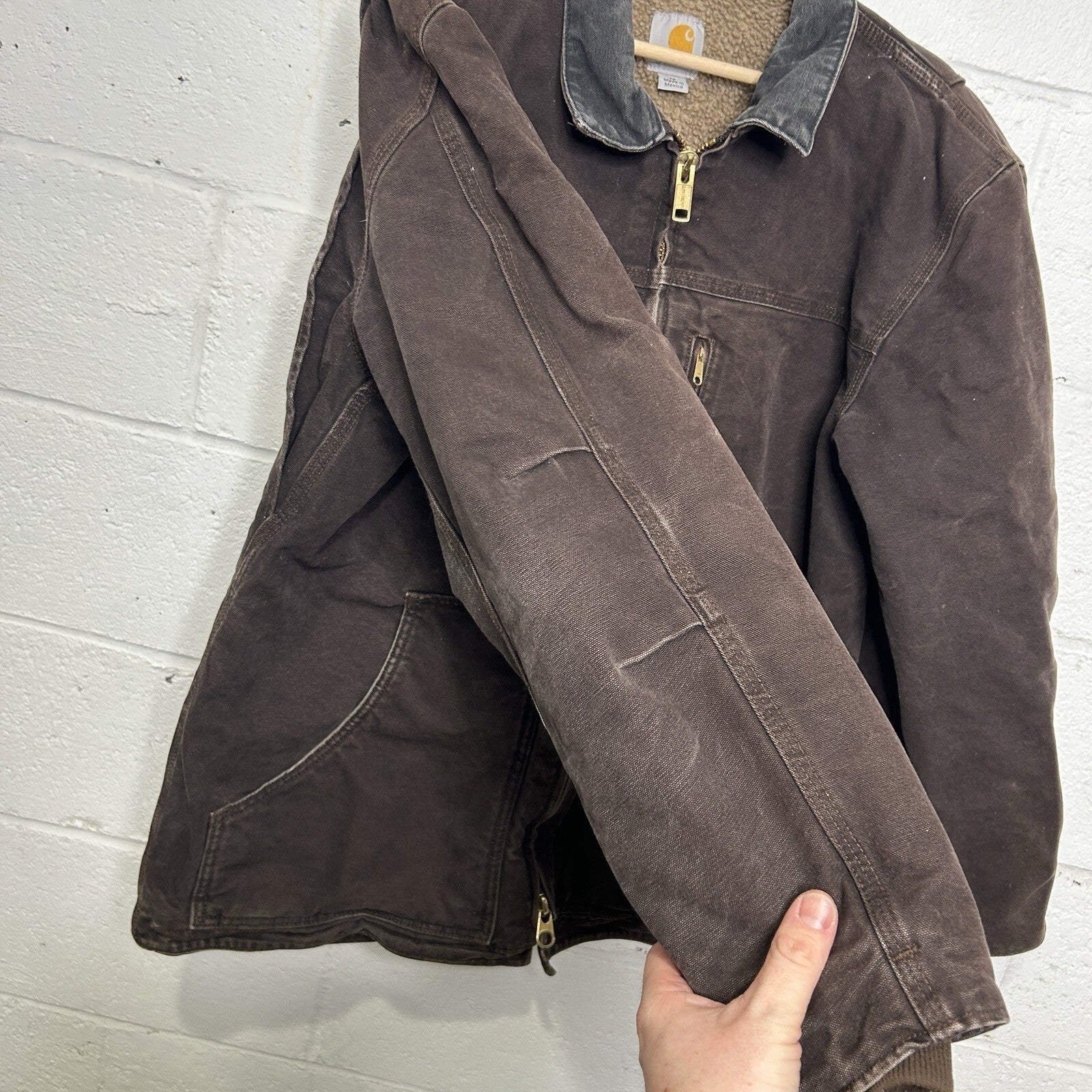 Vintage Carhartt Sherpa-Lined Ridge Jacket “Dark Brown” C61 DKB Men’s Medium