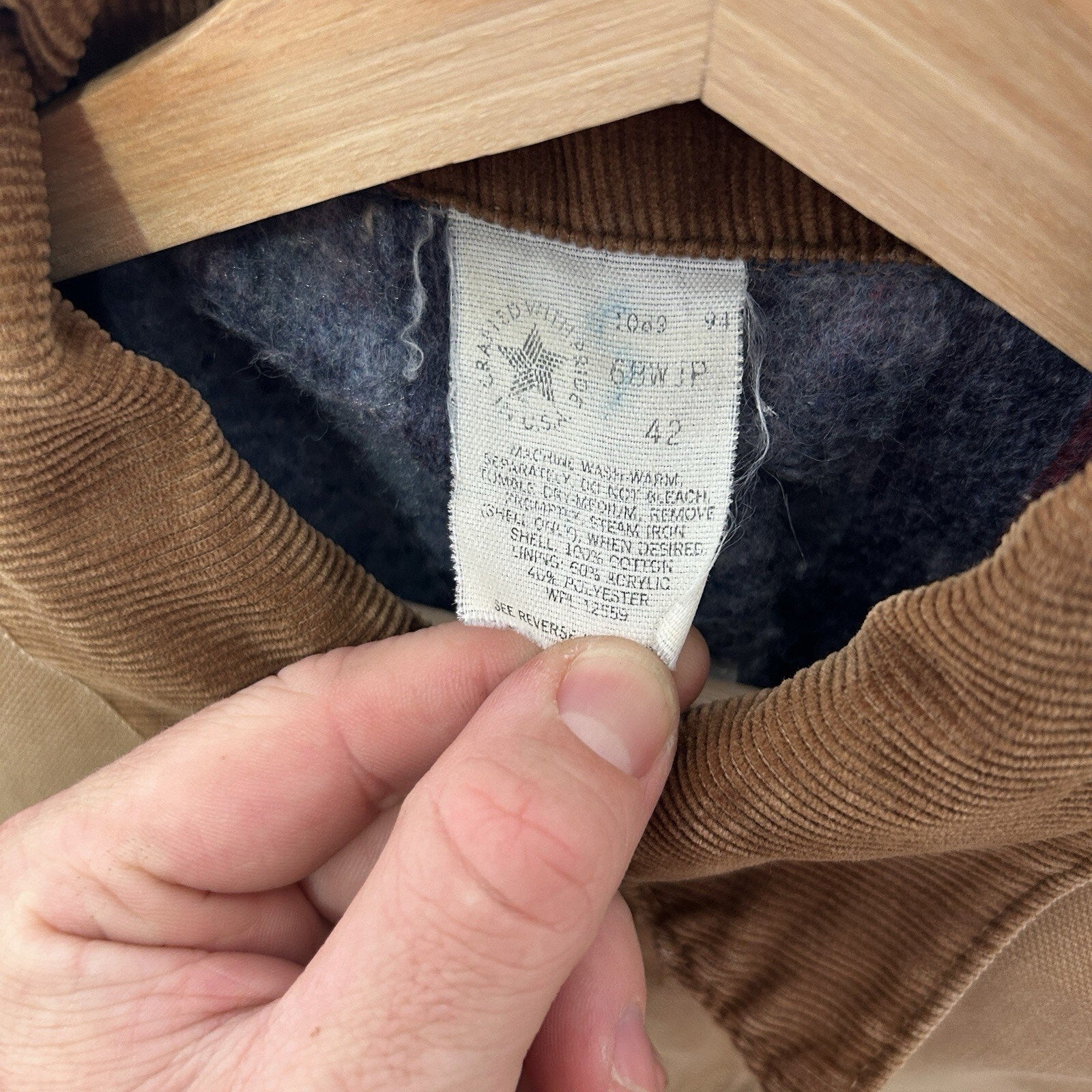 Vintage 100 Year Carhartt Blanket-Lined Trucker Jacket “Tan"