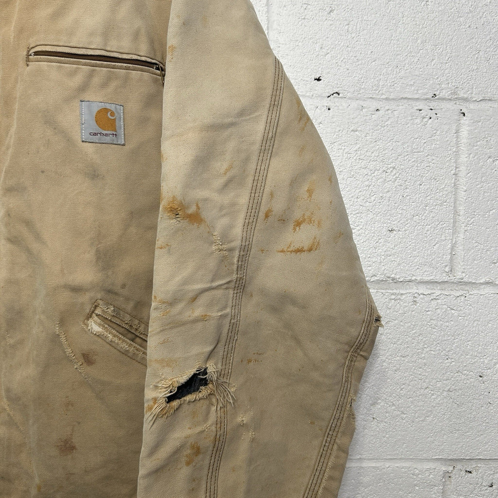 Vintage Carhartt Blanket-Lined Detroit Jacket “Brown” J01 BRN Men’s Large Worn