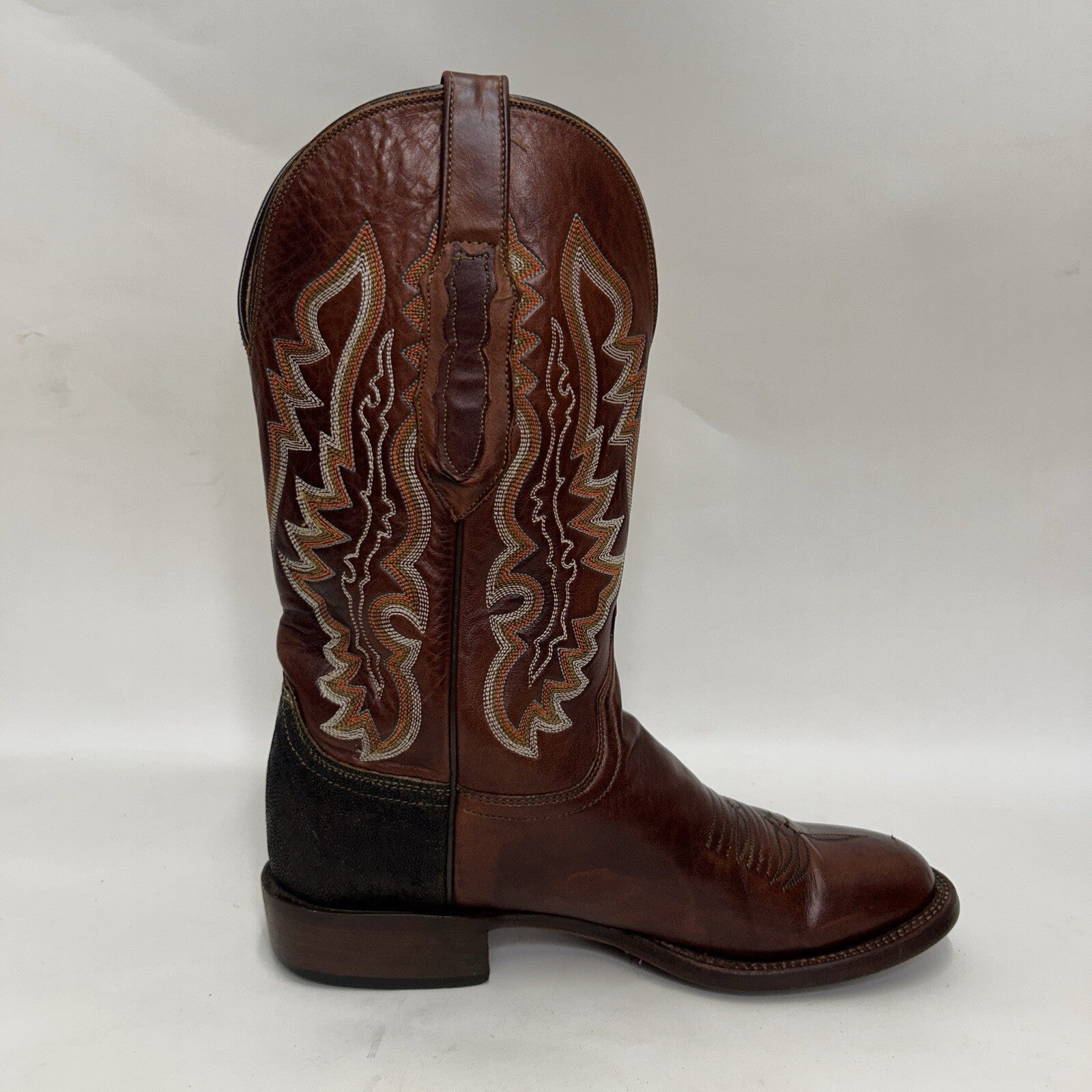 Lucchese Custom Stingray Square Toe Cowboy Boots “Brown” CY7136W8S Men’s 8D