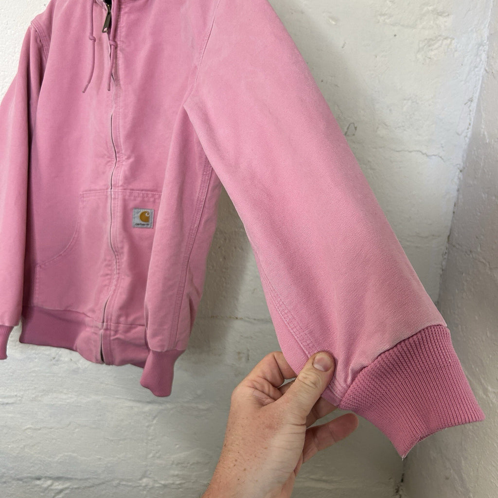 Y2K Carhartt Quilted Hooded Active Jacket  “Pink Rose” WJ130 PKR Women’s Medium