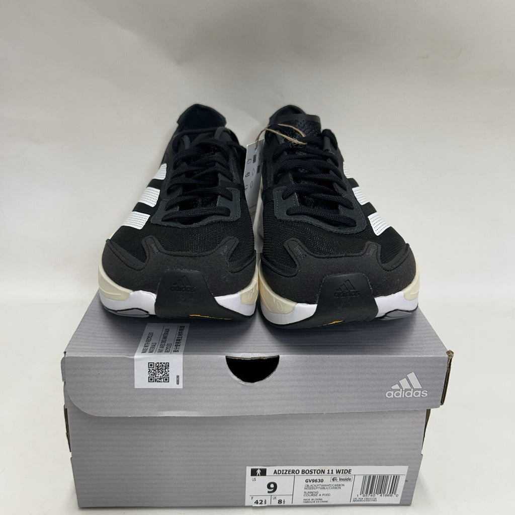 Adidas Adizero Boston 11 Wide Running Shoes “Black White” GV9630 Men’s 9 New