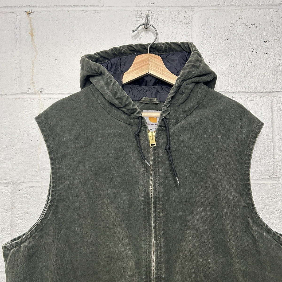 Carhartt Hooded Quilted Canvas Vest “Moss Green” 100121