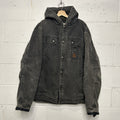 Y2K Carhartt Sandstone Hooded Multi-Pocket Jacket “Black” J284 BLK Men’s Large