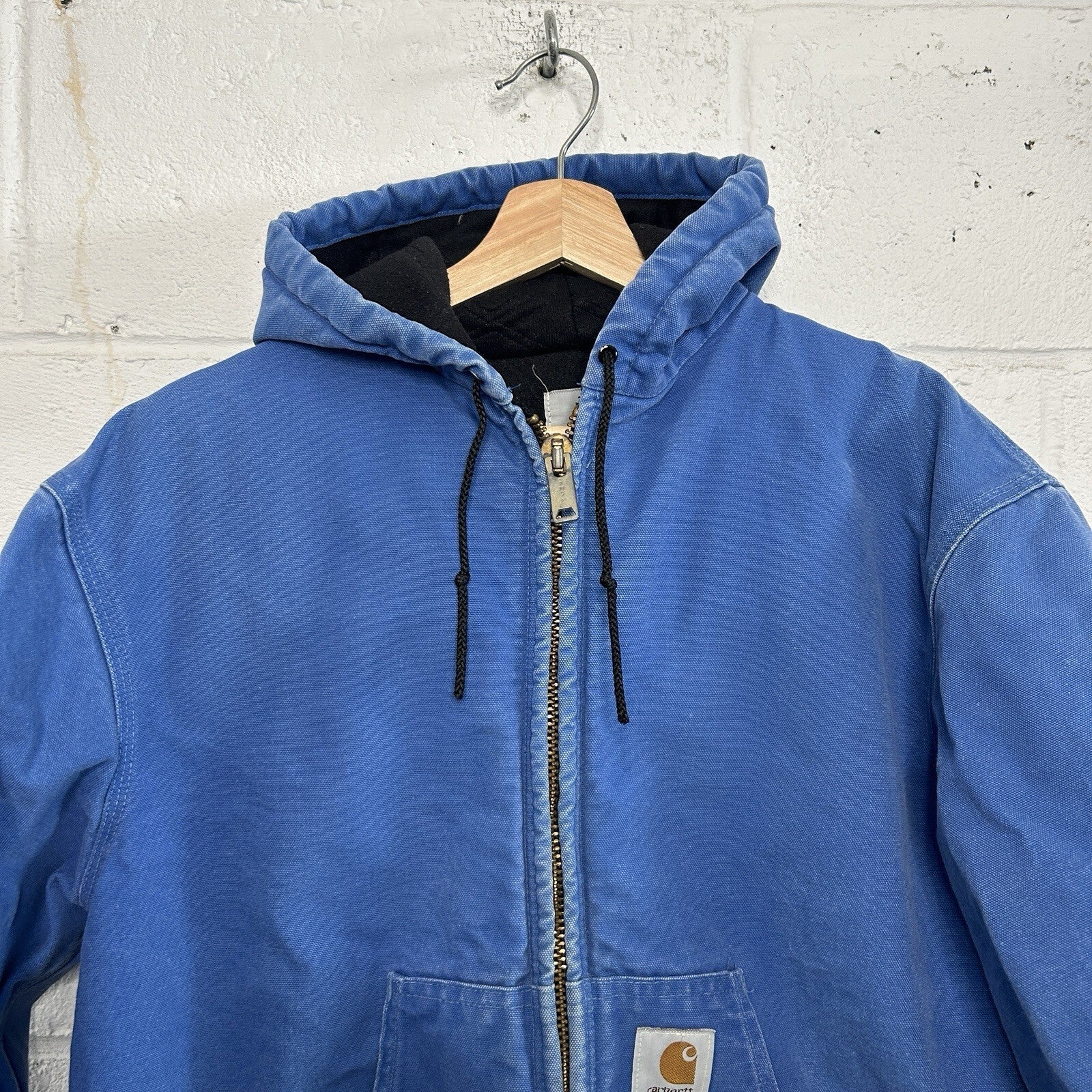 Vintage Carhartt Quilted Hooded Active Jacket “Royal Blue” JQ1049 Men’s Medium