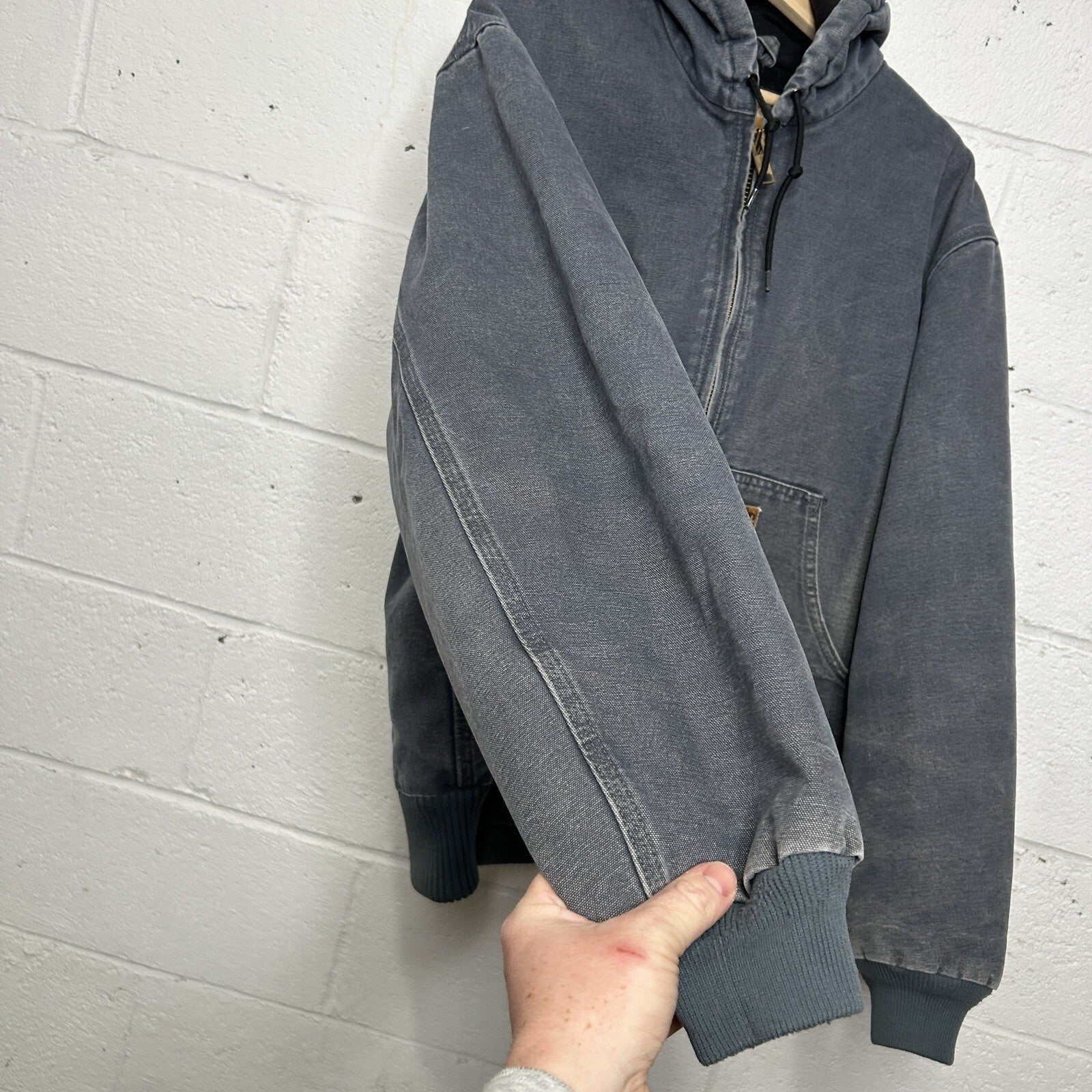 Y2K Carhartt Quilted Sandstone Active Jacket “Storm Blue” J130 STM Men’s Large