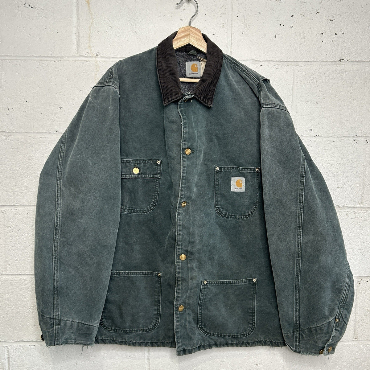 Vintage Carhartt Blanket-Lined Chore Coat “Hunter Green” CB2043 Men’s X-Large