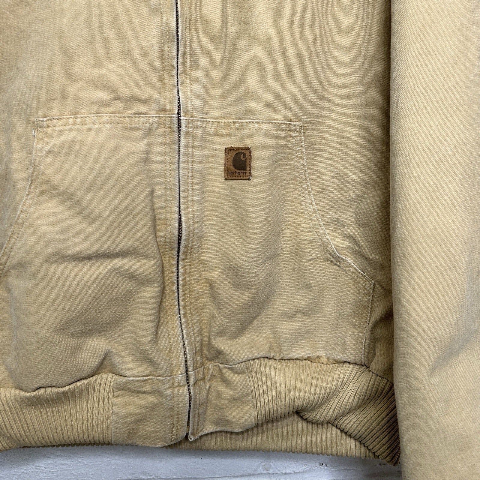 Vintage Carhartt Quilted Hooded Active Jacket “Wheat” J130 WET Men’s Large