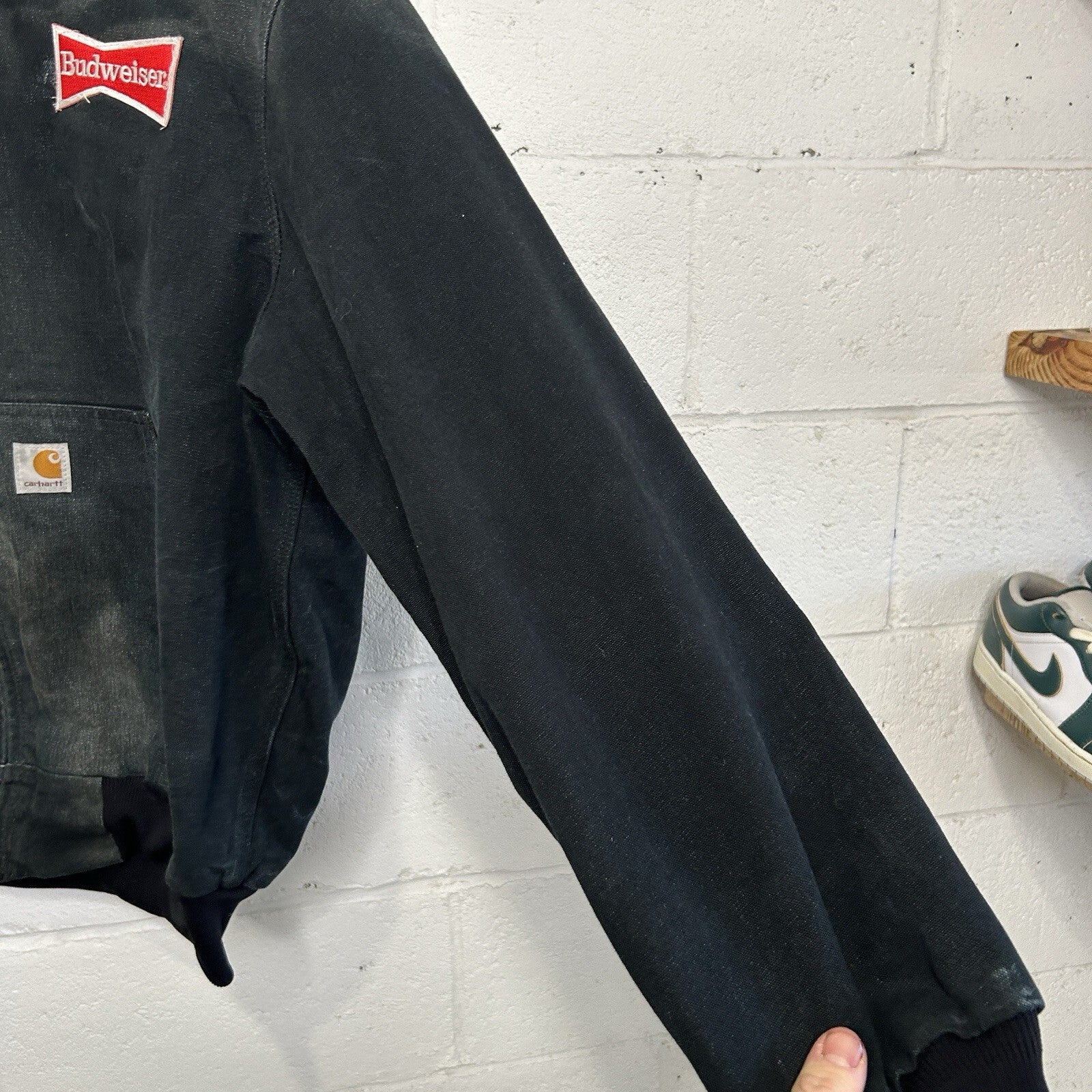 Carhartt Thermal Hooded Active Jacket “Black” Budweiser J131 BLK Men’s XL