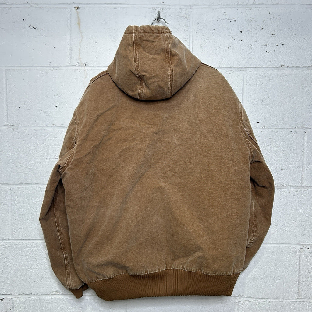 Carhartt Duck Canvas Hooded Quilt-Lined Jacket “Brown” J130-211 Men’s X-Large