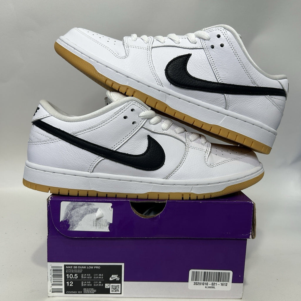 Mens Nike SB Dunk Low Pro "White Gum" CD2563-101 Men’s 10.5 New