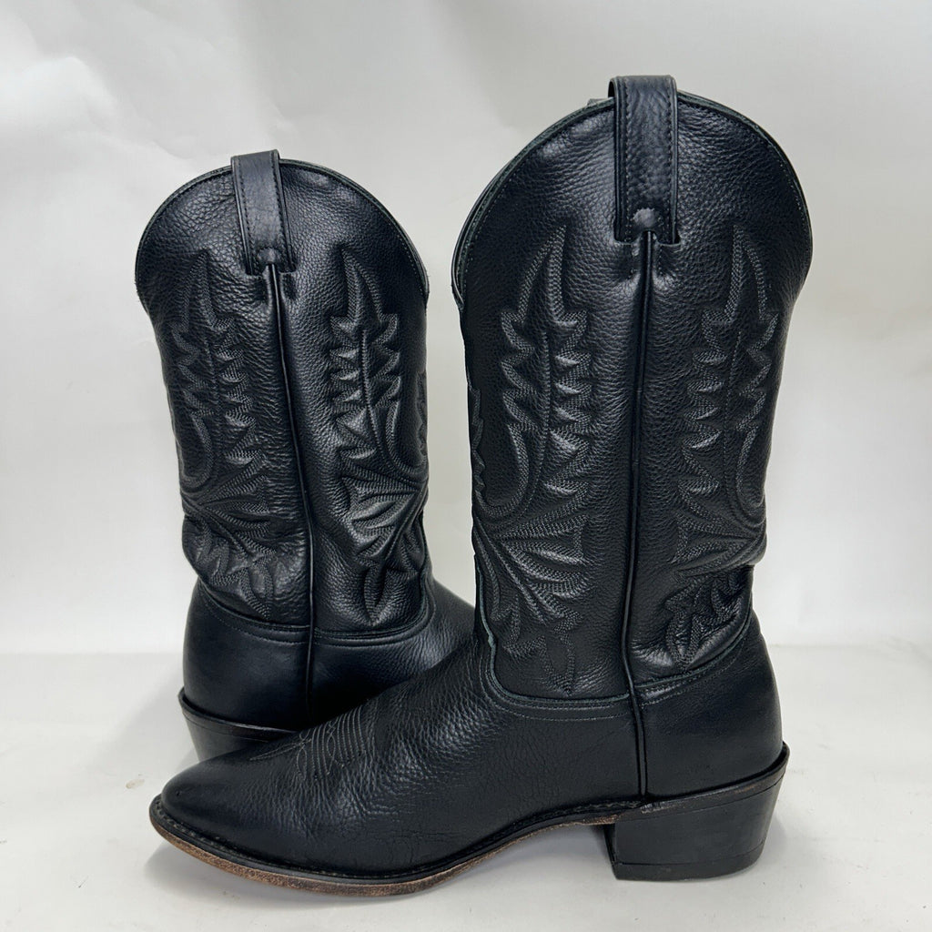 Vintage Abilene Cowhide Western Cowboy Boots “Black” Men’s 11.5D