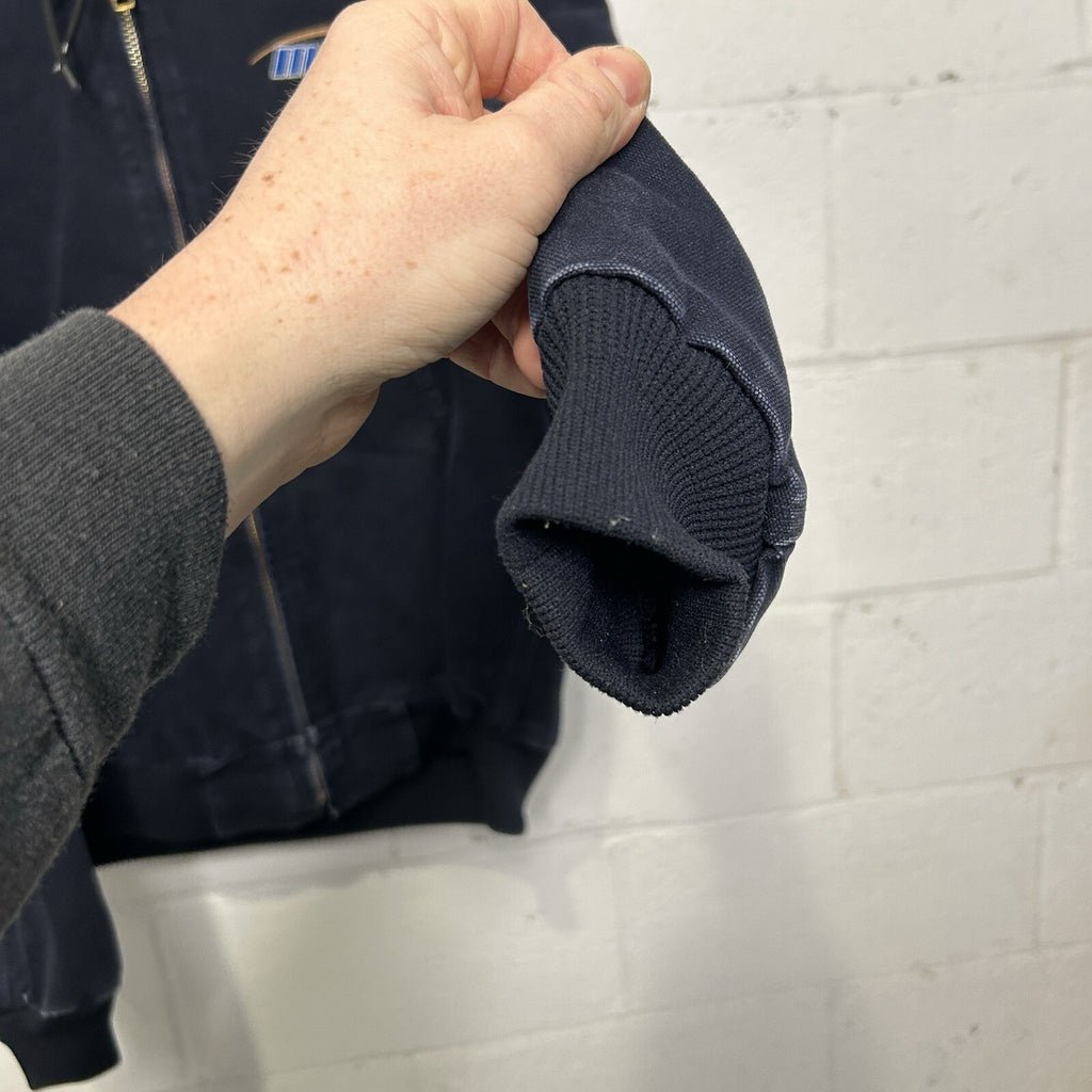 Vintage Carhartt Hooded Active Jacket “Midnight Blue” J130 MDT Men’s Large