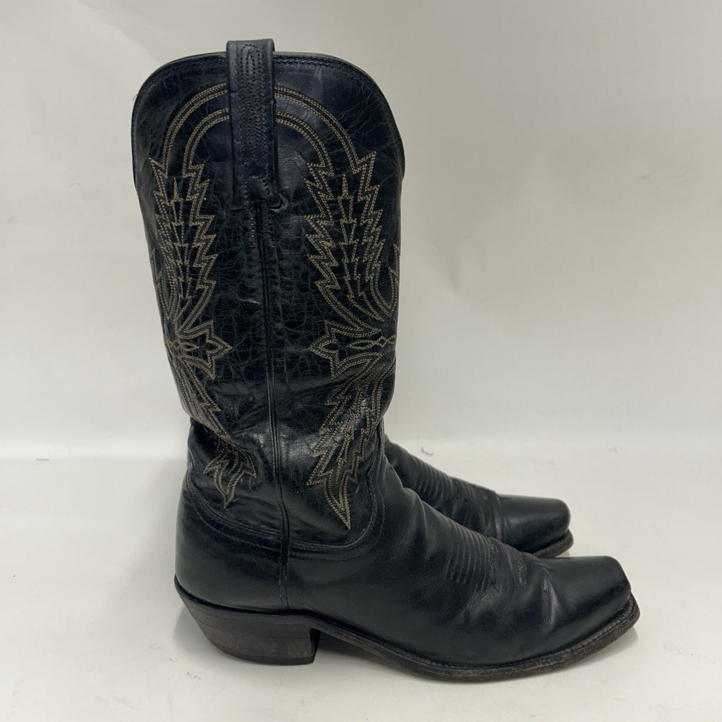 Lucchese 1883 Crayton Mad Dog Western Cowboy Boots “Black White” Men’s 8D