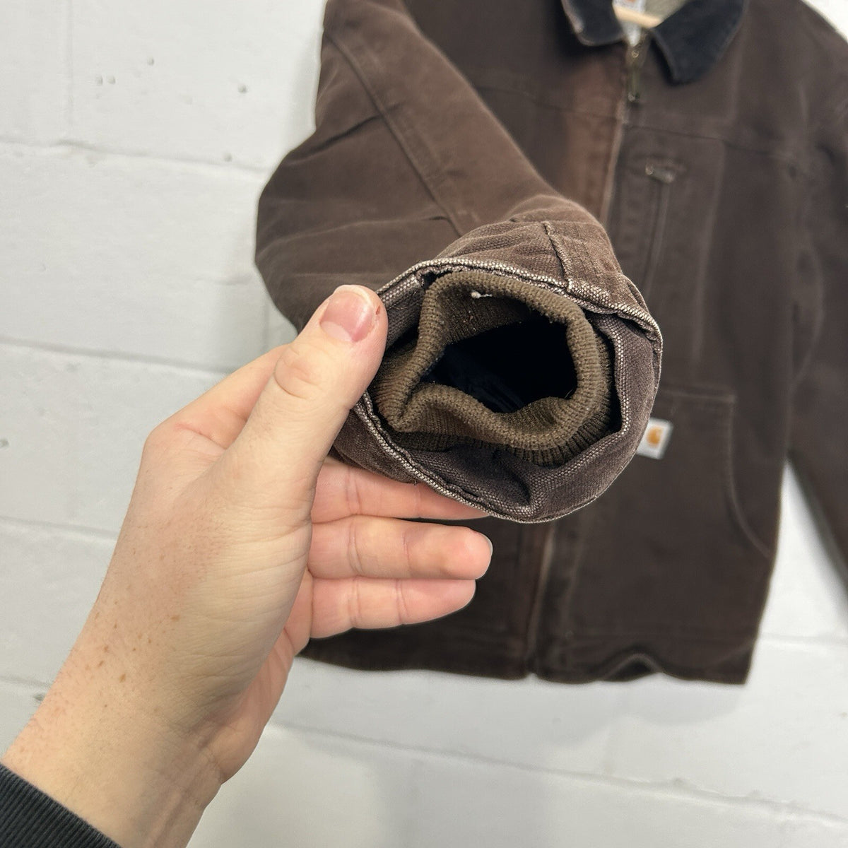 Vintage Carhartt Sherpa-Lined Ridge Coat “Dark Brown” WC061 DKB Women’s Small