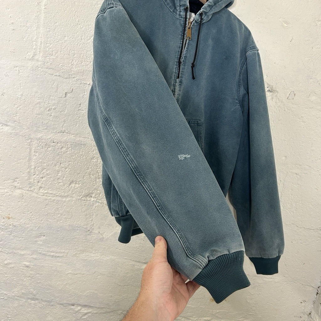 Vintage Carhartt Quilted Hooded Active Jacket “Cobalt Blue” JQ296